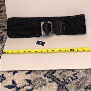 NWT Black Braided Woven belt M/L